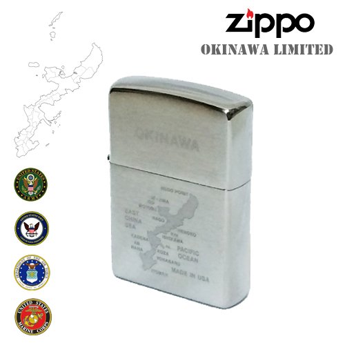 ジッポー【ZIPPO】沖縄限定 OKINAWA MAP DESIGN REGULAR SIZE/SILVER ...