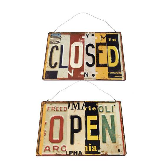 USA LICENSE PLATE DESIGN OPEN/CLOSED SIGN PLATE(アメリカナンバー