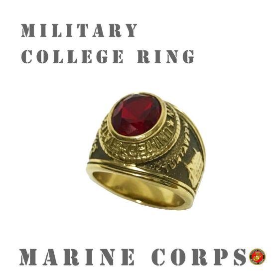 US MARINE CORPS MILITARY RING/COLLEGE RING GOLD(アメリカ海兵隊