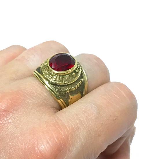 US MARINE CORPS MILITARY RING/COLLEGE RING GOLD(アメリカ海兵隊 