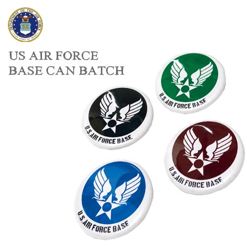 MILITARY/US AIR FORCE BASE CAN BATCH 32MM/AF/アメリカ空軍缶バッチ/世田谷ベース/ミリタリー/シール -  ポルタアンドゲート/PORTAANDGATE/アメカジ、ミリカジ、ミリタリーグッズ、アメリカン雑貨を沖縄から全国へ