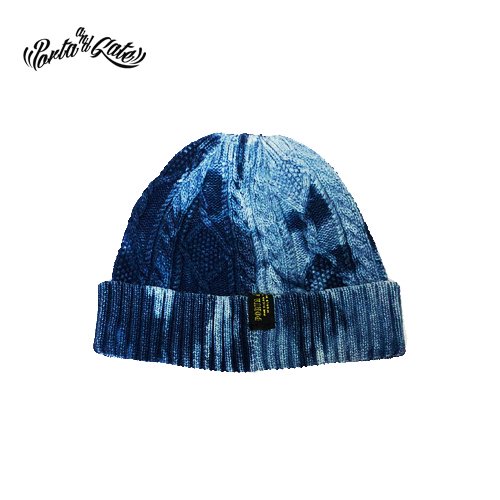 ポルタアンドゲート/PORTAANDGATE/INDIGODYEING COTTON  WATCHCAP/KNITCAP/リブニットワッチキャップ/インディゴタイダイ染め/藍染/サマーニット -  ポルタアンドゲート/PORTAANDGATE/アメカジ、ミリカジ、ミリタリーグッズ、アメリカン雑貨を沖縄か...