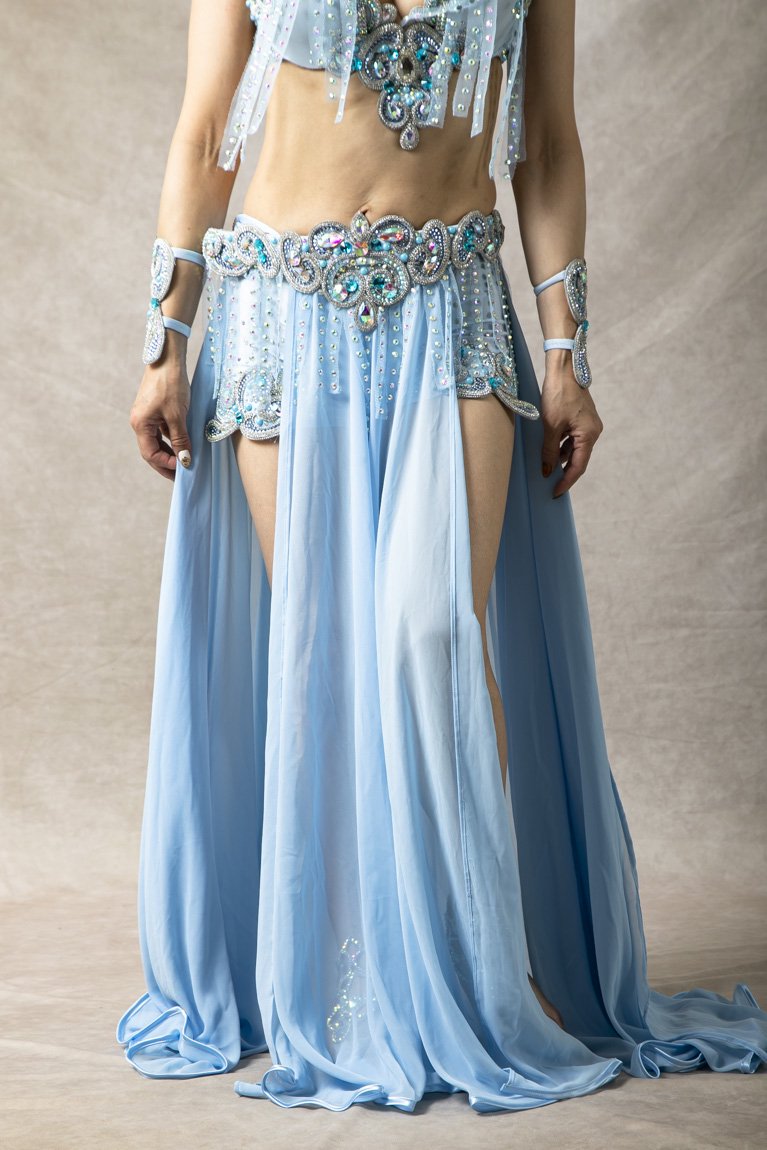 Cristtianoferreira エジプト製 オリエンタル衣装　ブラベルト単体衣装 アイスブル― - Bellydance costume  selectshop Naju-le