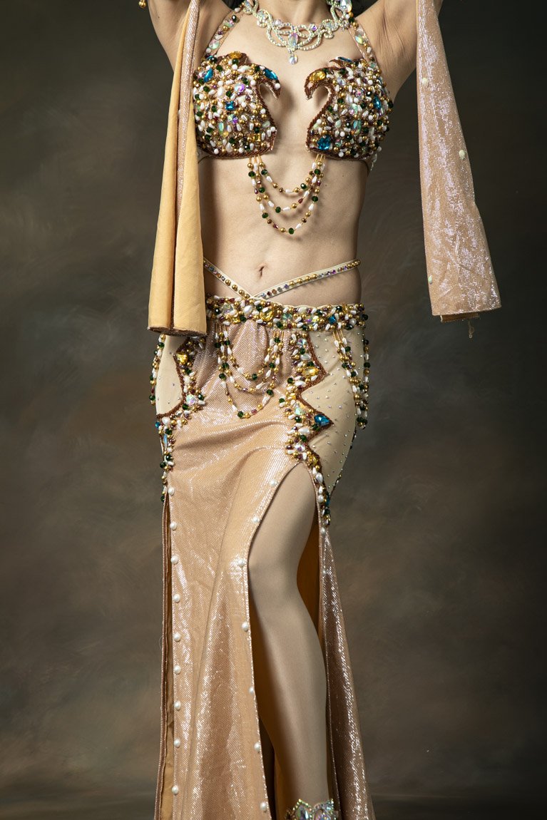 Yasser エジプト製 コスチューム オリエンタルベリーダンス衣装 