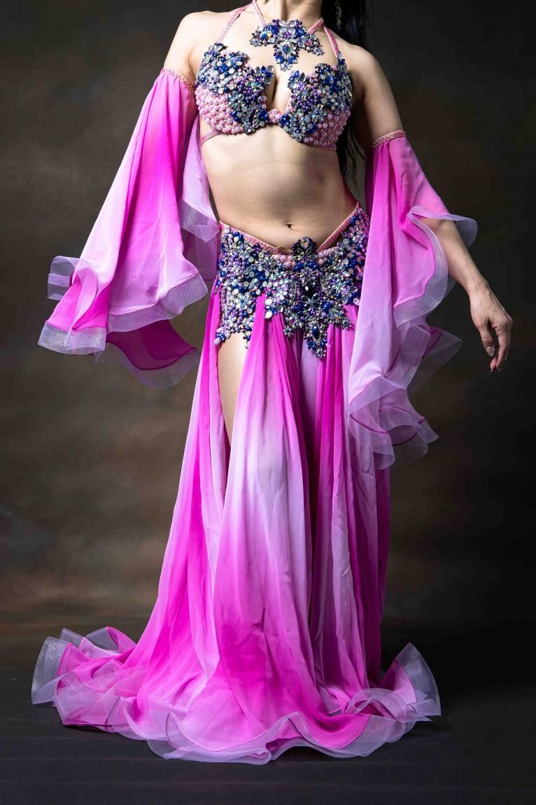 lrina costume 豪華衣装　オリエンタル一体型コスチューム ピンク - Bellydance costume selectshop  Naju-le