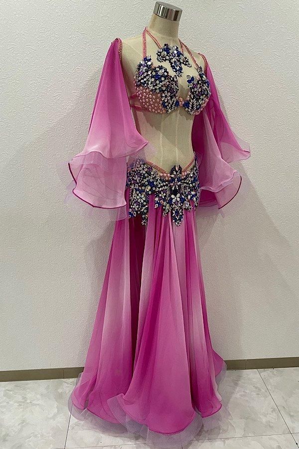 lrina costume 豪華衣装　オリエンタル一体型コスチューム ピンク - Bellydance costume selectshop  Naju-le