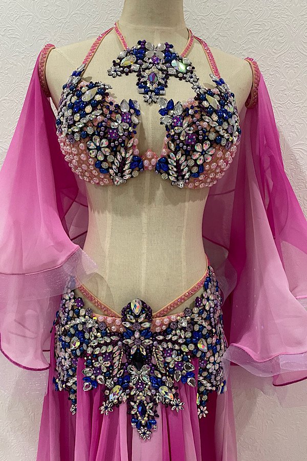 lrina costume 豪華衣装　オリエンタル一体型コスチューム ピンク - Bellydance costume selectshop  Naju-le