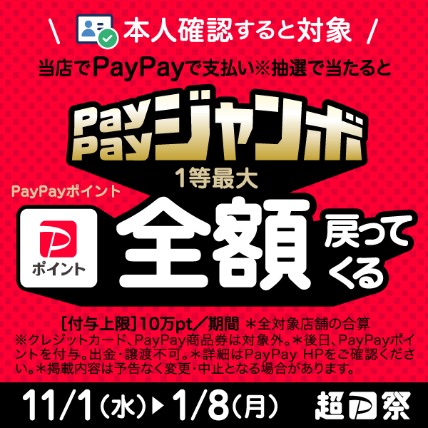 PayPay¥¸¥ã¥ó¥Ü¡Ê2023ǯ11·î¡Á2024ǯ1·î¡Ë