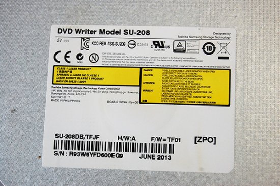 中古 東芝 dynabook TX/572GTシリーズ DVDスーパーマルチドライブ