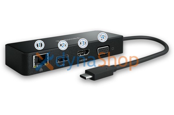 TOSHIBA 東芝USB Type-C to HDMI/VGA/LANポート拡張アダプター　PA5272U-1PRP　 2個セット　品　(管：2F-M)