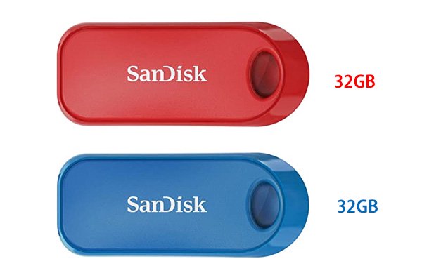 新品 SanDisk USBメモリ 32GB レッド・ブルー 2個パック USB 2.0 サン ...