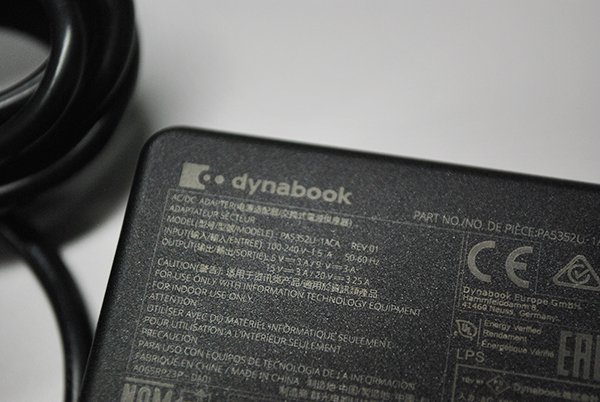 中古美品 Dynabook製 dynabook Z7 ZZ75 シリーズ 用 Type-C AC電源アダプター