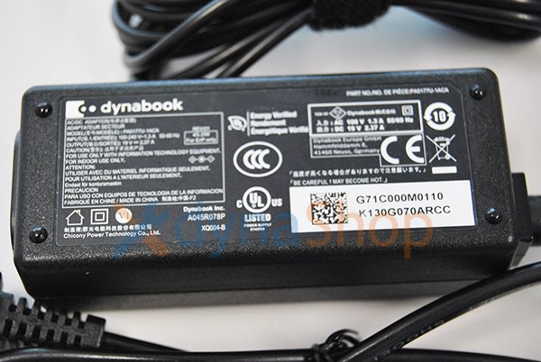 中古美品 純正 dynabook K50 K60 タブレット用 ACアダプター（小型）19V-2.37A