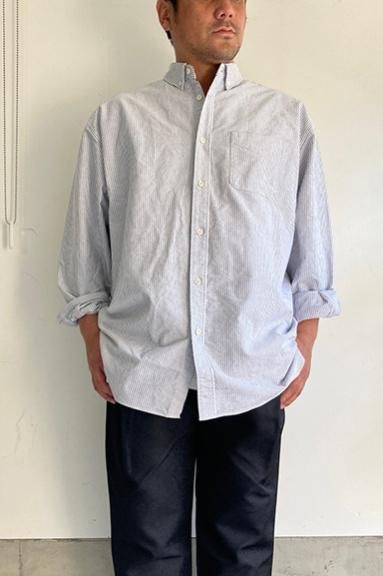 Audience 播州織オックスフォードストライプ ボタンダウン 長袖