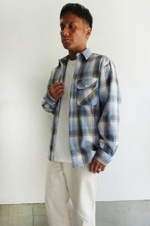 <img class='new_mark_img1' src='https://img.shop-pro.jp/img/new/icons14.gif' style='border:none;display:inline;margin:0px;padding:0px;width:auto;' />BIGMIKE Heavy Flannel Shirts ӥåޥ إӡեͥ륷 SAXWHTGRY