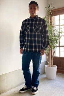 <img class='new_mark_img1' src='https://img.shop-pro.jp/img/new/icons14.gif' style='border:none;display:inline;margin:0px;padding:0px;width:auto;' />BIGMIKE Light Flannel Shirts ӥåޥ 饤ȥեͥ륷 NVY/OFF