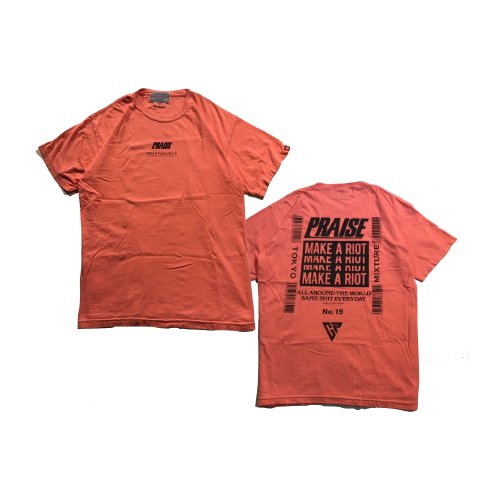  PRAISE × GRAVYSOURCE  T-shirts(Neon Orange) Mサイズのみ