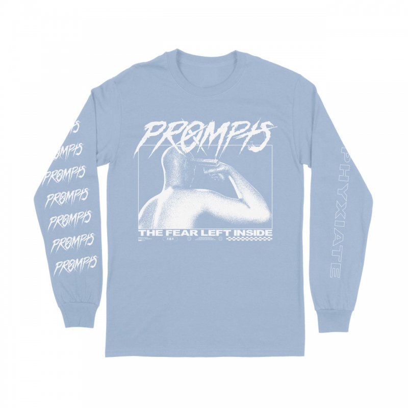 PROMPTS : THE FEAR LEFT INSIDE (ライトブルー / Long-Sleeve)