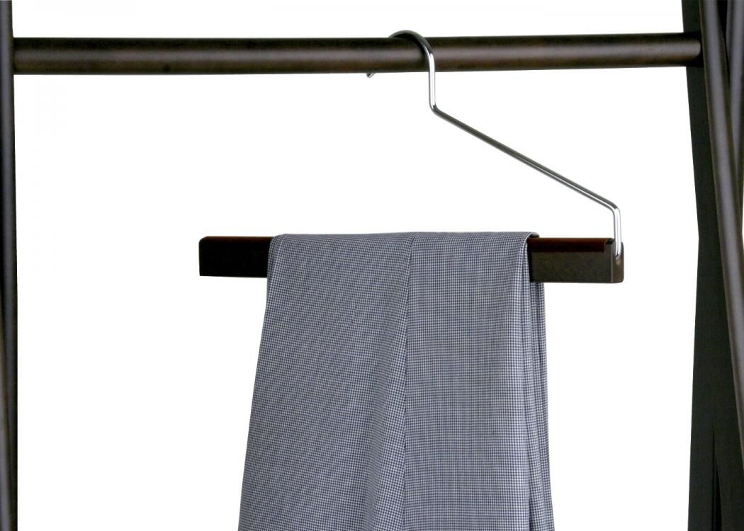 AUT-11/スラックスハンガー/スモークブラウン - NAKATA HANGER