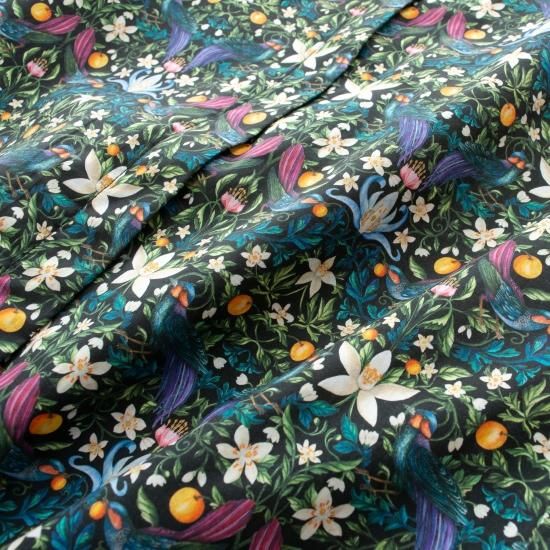 Liberty Square Dress リバティスクエアワンピース Black bird