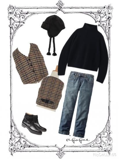 harris tweed vest 1 - 本格仕立ての子供服cigogne