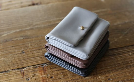 ALICE PARK アリスパーク Half Single Flap Wallet Gray / 二つ折り財布 ハーフシングルフラップウォレット  グレー 送料無料 - iraka