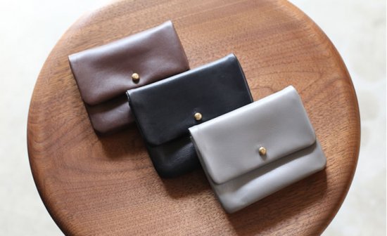 ALICE PARK アリスパーク Half Single Flap Wallet Gray / 二つ折り財布 ハーフシングルフラップウォレット  グレー 送料無料 - iraka