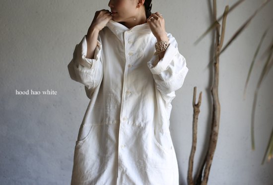 tamaki niime 玉木新雌 basic wear hood hao white cotton100% / フードハオ ホワイト 【送料無料 】iraka