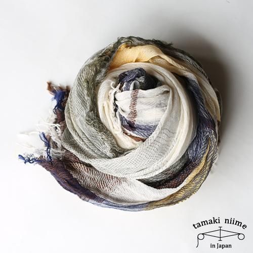 tamaki niime 玉木新雌 roots shawl cotton big 108/ ルーツ