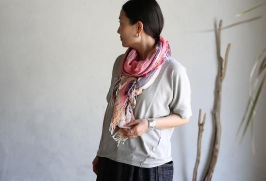 tamaki niime 玉木新雌 basic shawl cotton big 05 / ベーシック