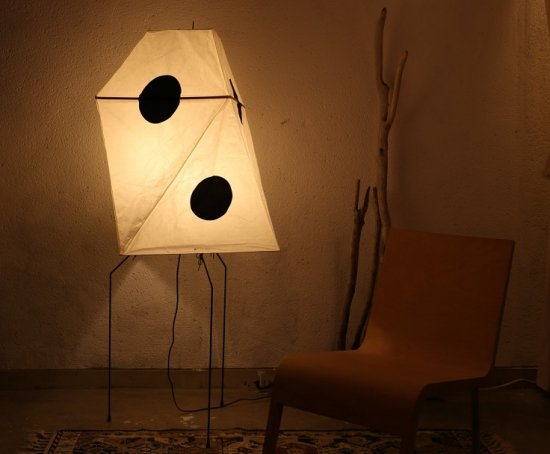 イサムノグチ Isamu Noguchi AKARI あかり アカリ UF3-Q（ドット） LED電球(40W形相当)付属 Isamu Noguchi  フロアランプ 和紙照明【送料無料】 - iraka