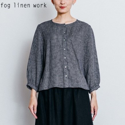 Fog linen work. フォグリネンワーク リネン100%シャツ/ブラウス(長袖/七分)