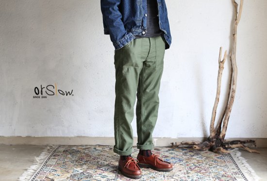 orslow】 US ARMY SLIM FIT FATIGUE PANTS zipper Fly オアスロウ