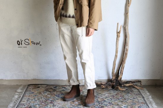 orslow】 FRENCH WORK PANTS ecru オアスロウ フレンチワークパンツ