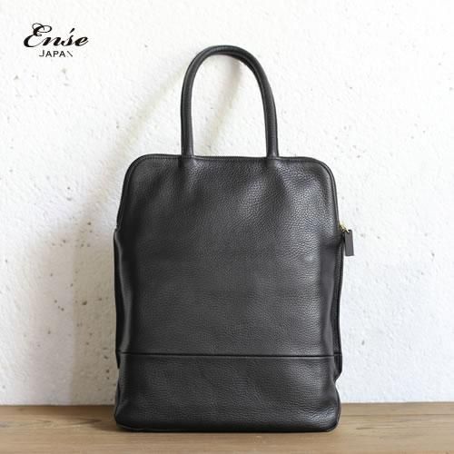 Ense(アンサ) tote S black ステアレザー トートバッグ Sサイズ ブラック an-301【送料無料】 - iraka