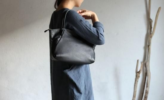 Ense(アンサ) Leather tote mini black/ブラック レザートート Ense(アンサ) Leather tote mini black/ブラック レザートート