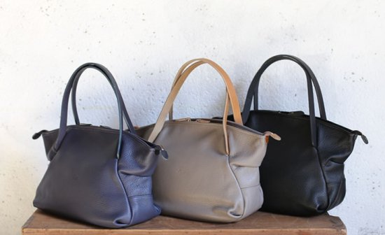 Ense(アンサ) Leather tote mini gray/グレー レザートートバッグ ミニ