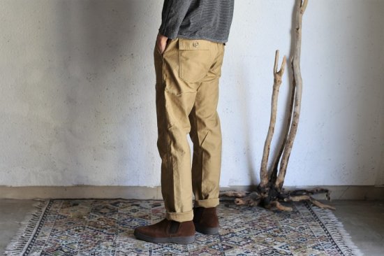 【orslow】 US ARMY SLIM FIT FATIGUE PANTS KHAKI zipper Fly 