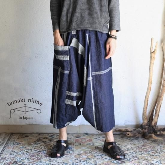 tamaki niime(タマキ ニイメ) 玉木新雌 indigo tarun pants long ...