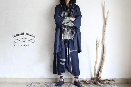 tamaki niime(タマキ ニイメ) 玉木新雌 indigo tarun pants long