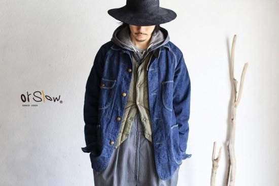 orslow】1950 DENIM COVER ALL One Wash 9oz(オンス) セルビッチデニム ...