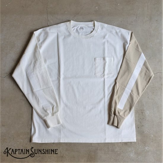 Kaptain Sunshine】West Coast Long Sleeves T-shirt ダークネイビー