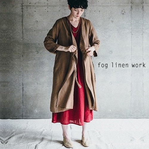 fog linen work(フォグリネンワーク) リッタ ラップコート ビスキュイ