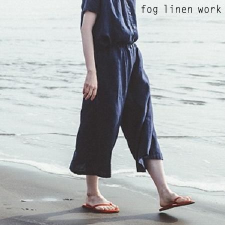 fog linen work(フォグリネンワーク) デビーワイドパンツ ブラック