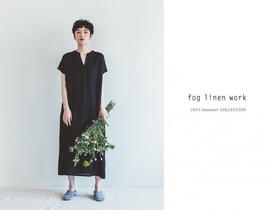 fog linen work(フォグリネンワーク) シェリー ワンピース ブラック ...