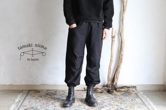 tamaki niime 玉木新雌 BLACK denim nica pants hoso / ブラック
