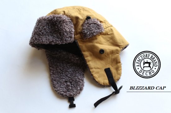 DECHO(デコー) FACTORY BRAND DECHO 2022AW BLIZZARD CAP BEIGE キルティング ボア トルーパーハット  パイロットキャップ ベージュ 耳当て 9-5AD22