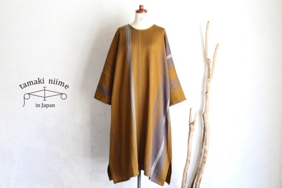 tamaki niime 玉木新雌 only one fuwa-T all wool70% cotton 30