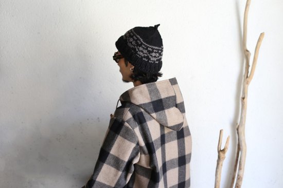 DECHO(デコー) FACTORY BRAND 2022AW HAND KNIT CAP BLACK 手編み