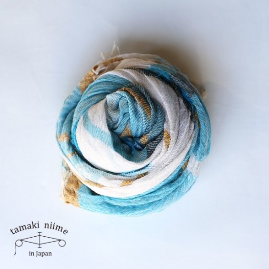 tamaki niime 玉木新雌 roots shawl cotton big 87/ ルーツショール コットン ビッグ  【送料無料】【tamakiniime】-iraka